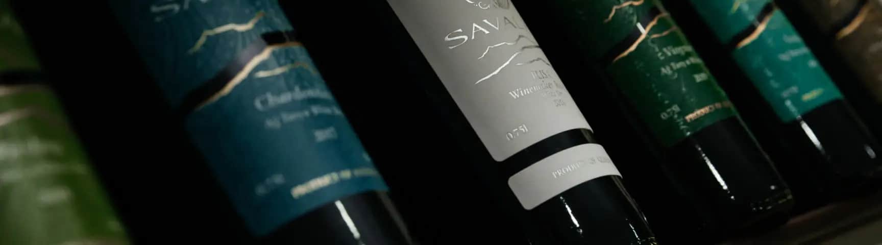 Savalan wine bottles photographed by the winery