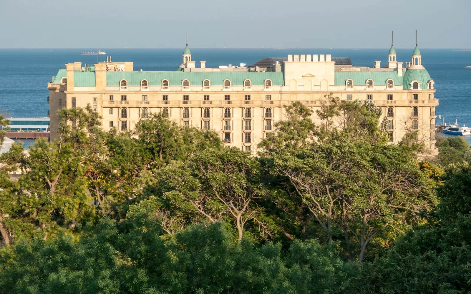 Four Seasons Hotel beside Baku Old City, photographed from the Old Town