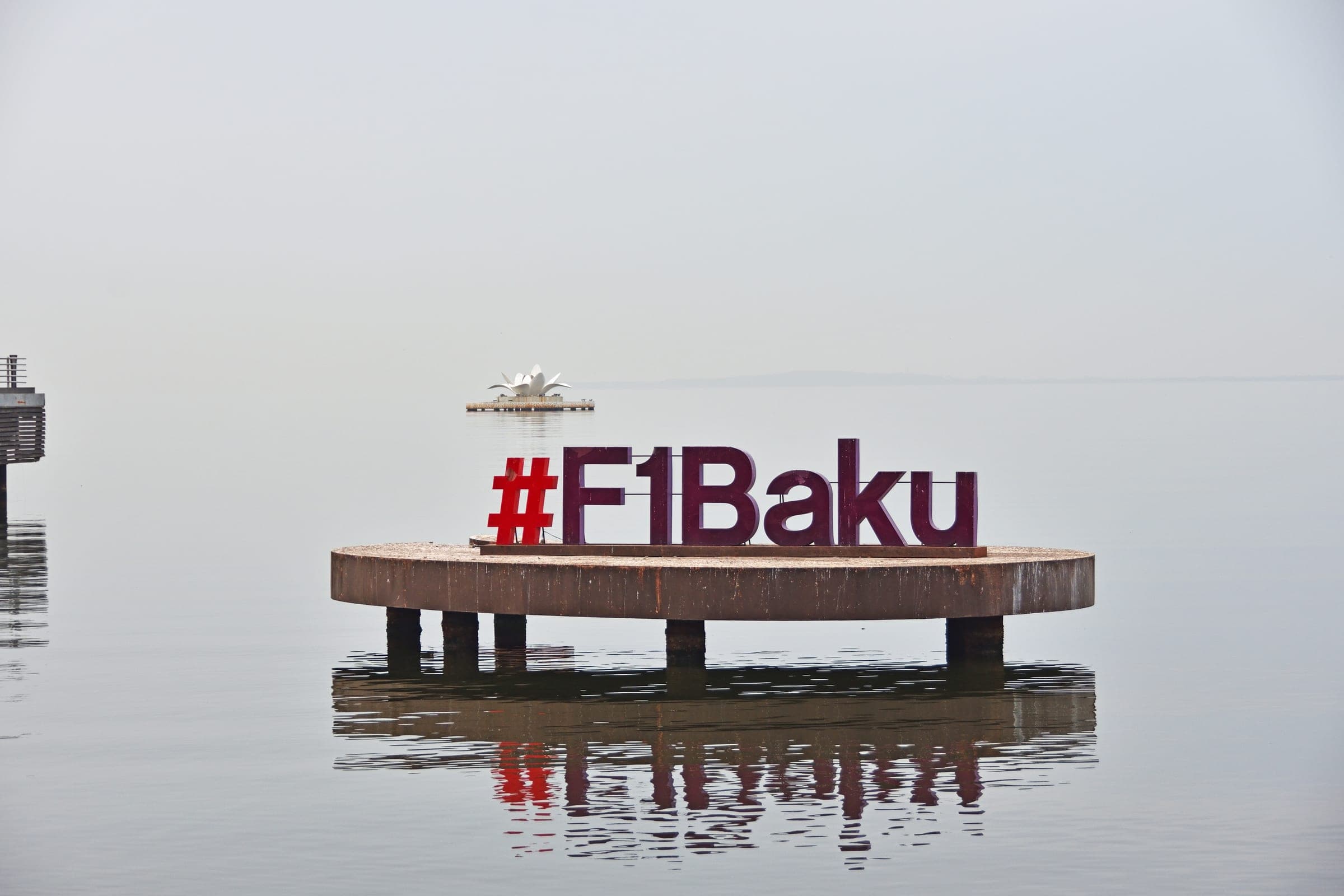 Formula 1 signage at the Baku City Circuit, the street track through central Baku