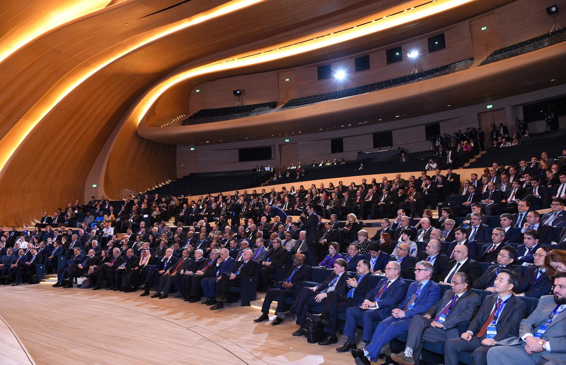 Delegates seated at the 2016 News Agencies World Congress in Baku