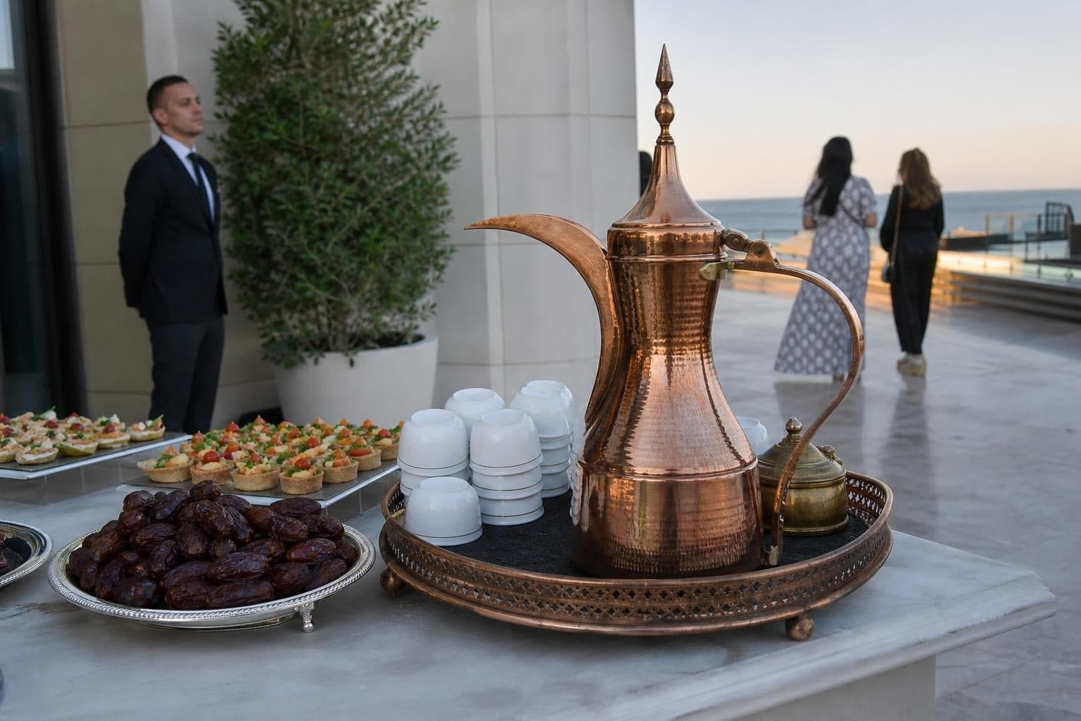 Arabic coffee station, Caspian, Baku