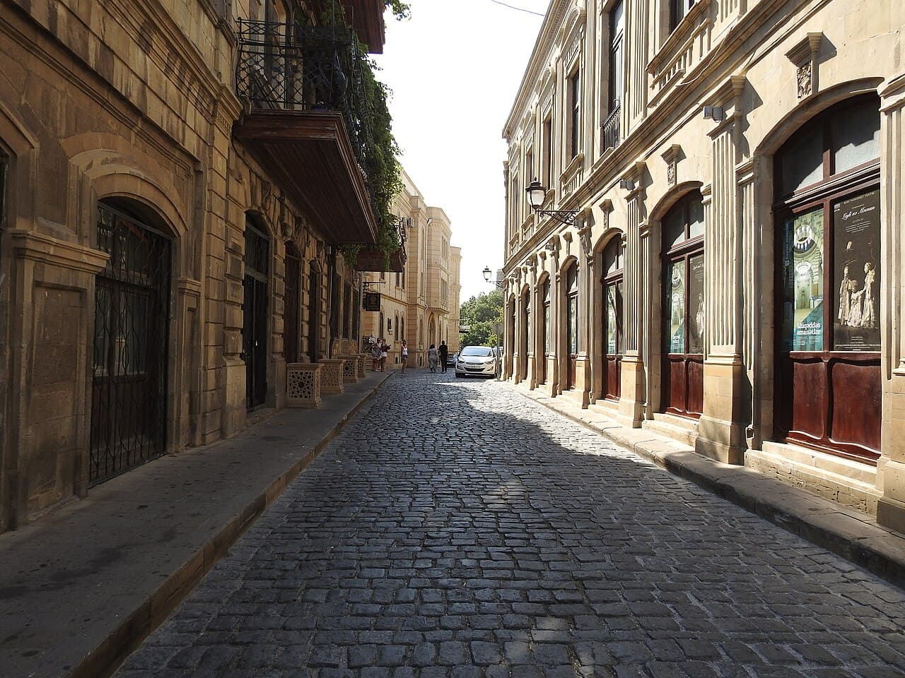 Cobblestone lane in Baku Old City