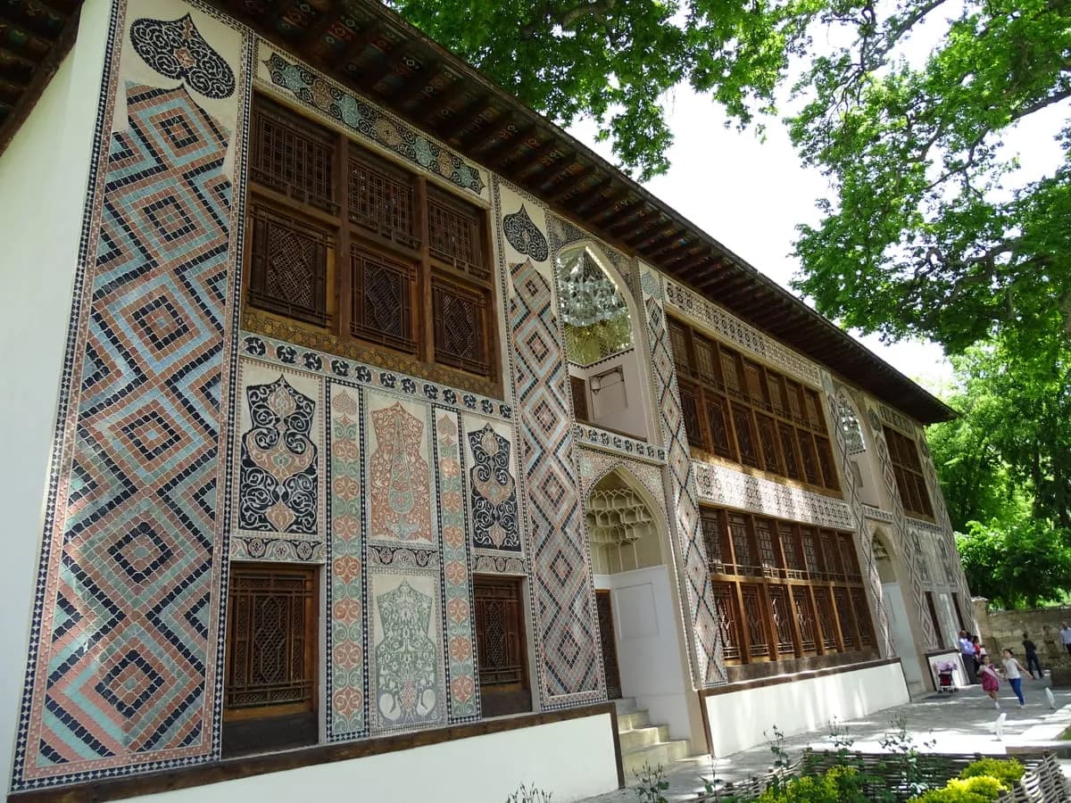 Facade of Xan Sarayi Palace Sheki Azerbaijan ()