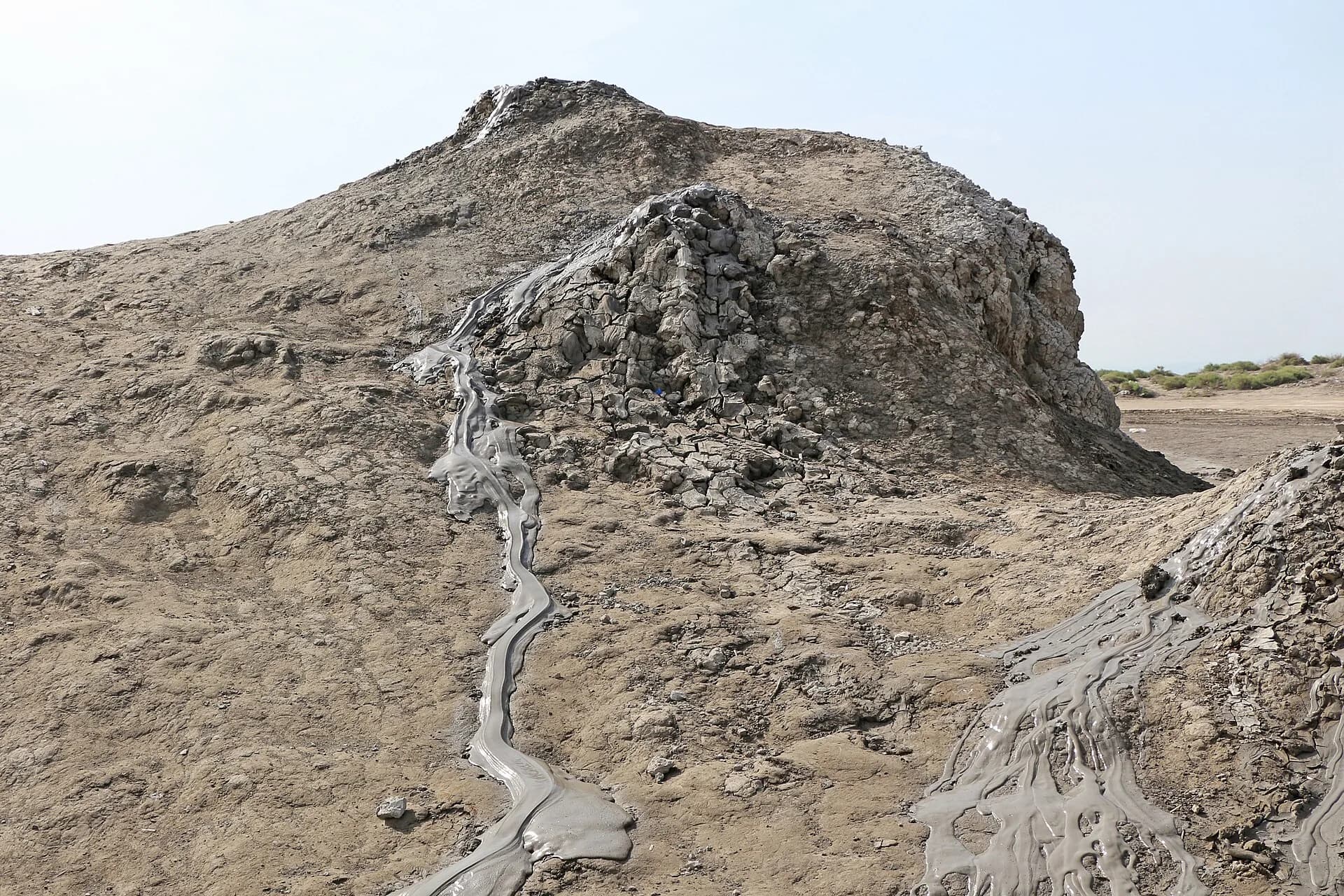 Mud volcano landscape near Gobustan