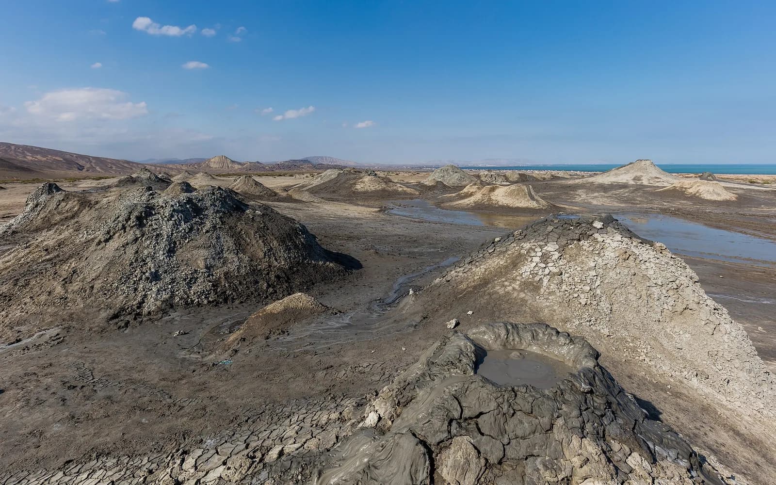Mud-volcano cones across the Qobustan landscape