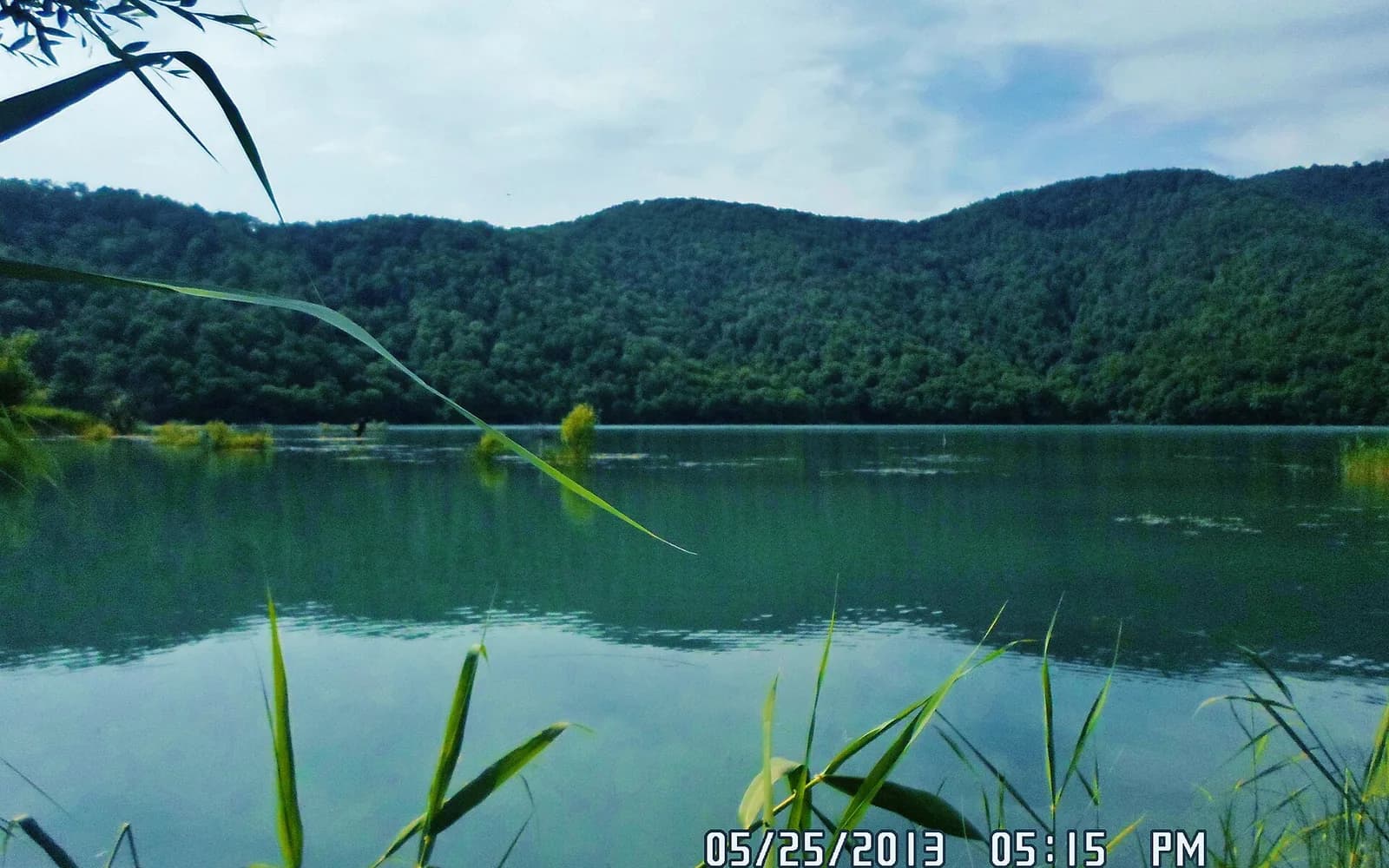 The lakeside and mountain scenery at Nohur, Gabala