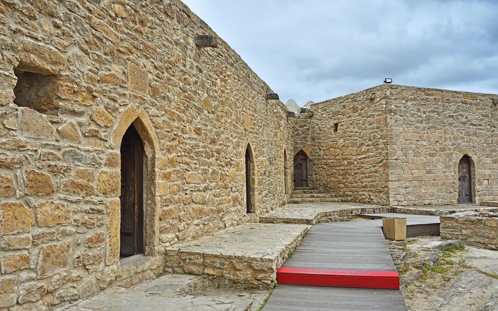 Stone passage in the Ateshgah Fire Temple complex