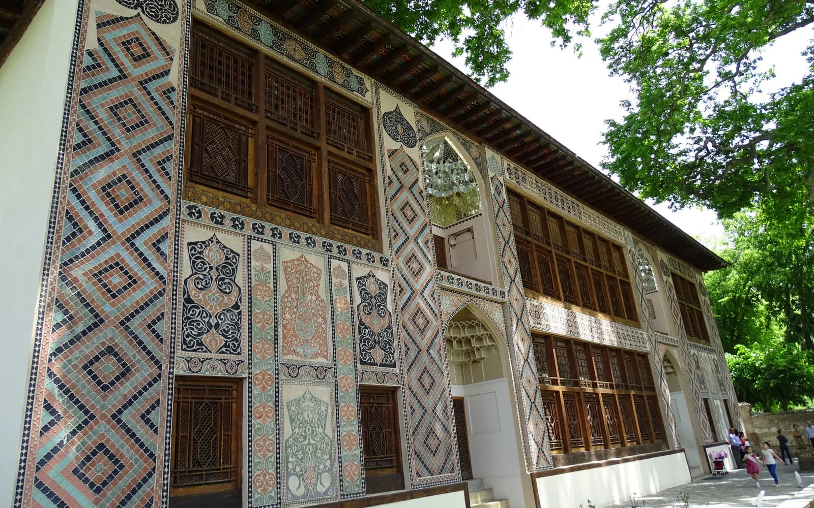 Angled facade of the Sheki Khan Palace