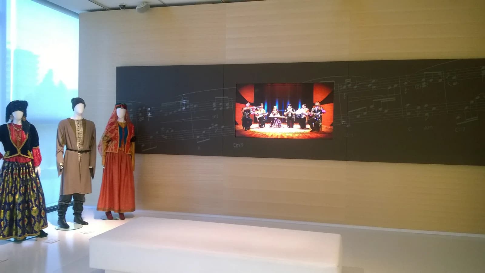 Exhibition interior at the Heydar Aliyev Center in Baku