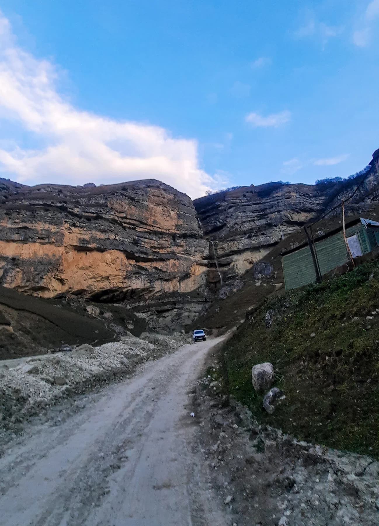 A waterfall in the mountain village of Laza near Qusar