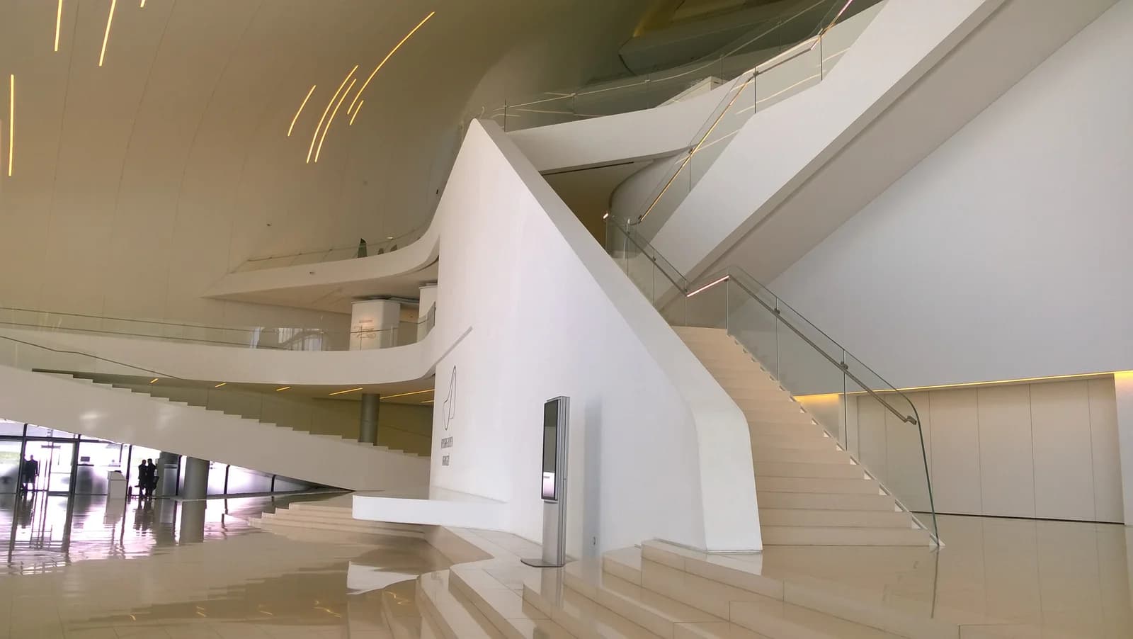 Exhibition interior at the Heydar Aliyev Center in Baku