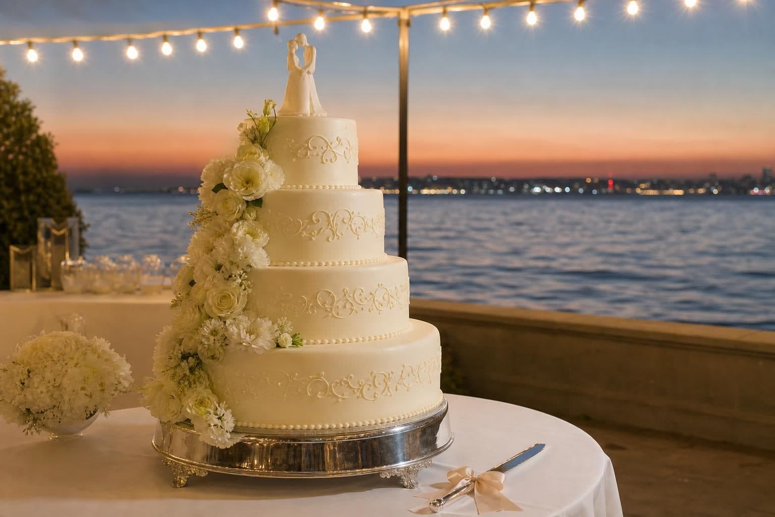 Four-tier classic Italian cake, Caspian, Baku